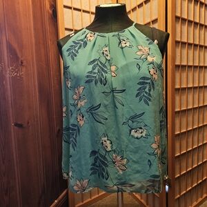 Apt. 9 Teal Floral Halter Blouse
